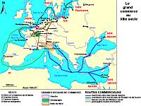 Grand commerce au 13eme siecle - flux